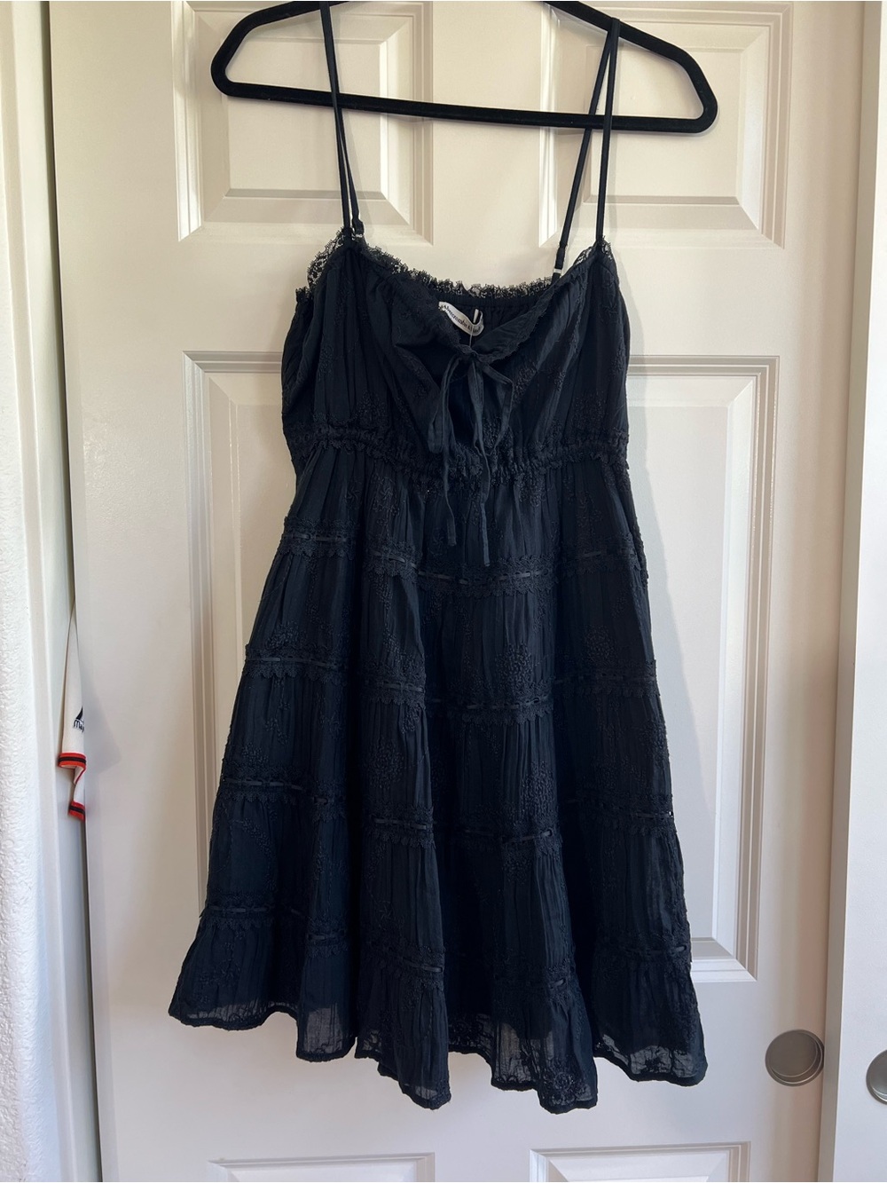 Abercrombie and Fitch Lace Tie-Front Mini Dress